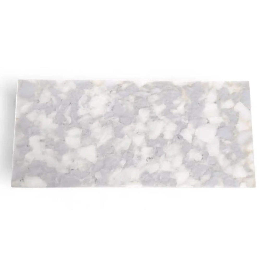 Rechteckige grauweiße marmorierte clendo melamin handpad fliese 11x25 cm mit glatter polierter oberfläche