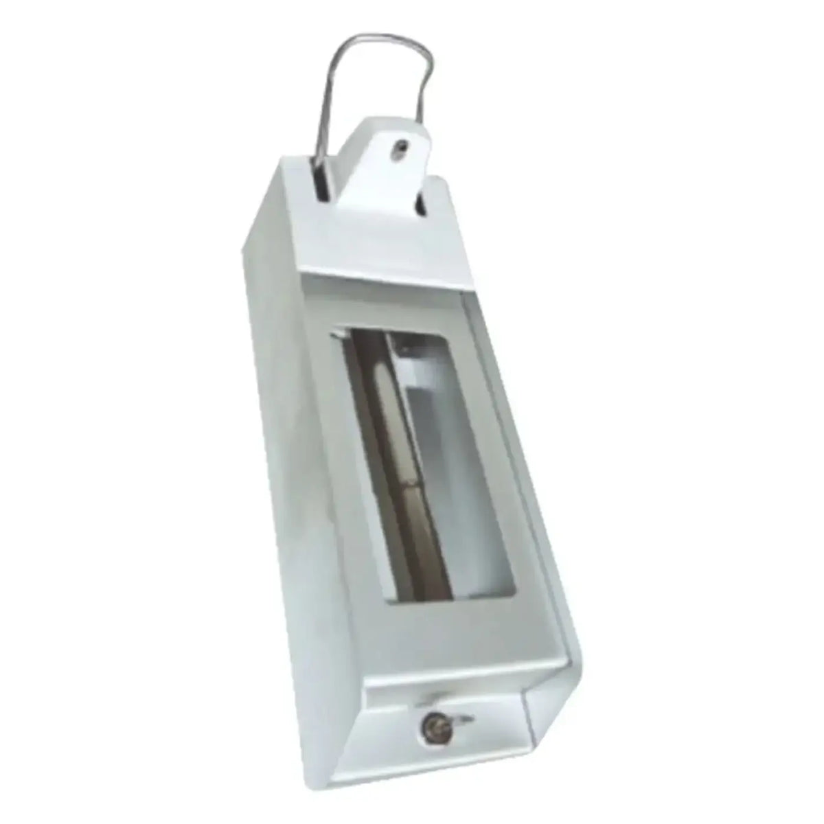 Silberner metallischer wandmontierter dreiturm handwaschpastenspender mit gebogenem haken und transparentem fenster