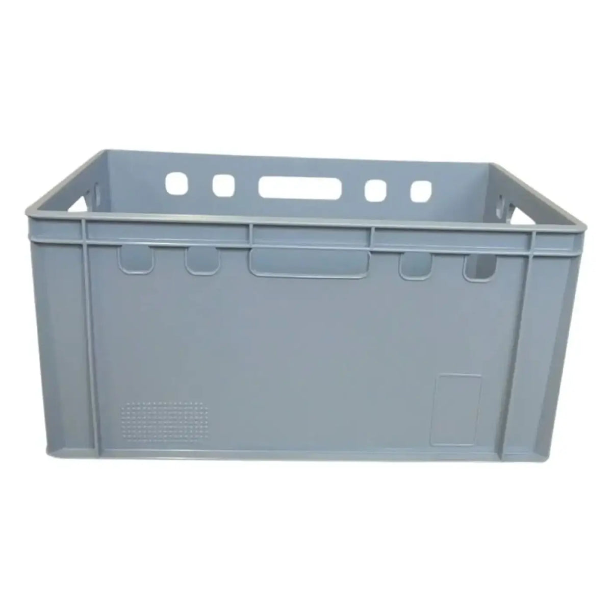 Graue eurobox stapelbox 60x40x30 cm aus HDPE mit integrierten griffen und verstärkten ecken