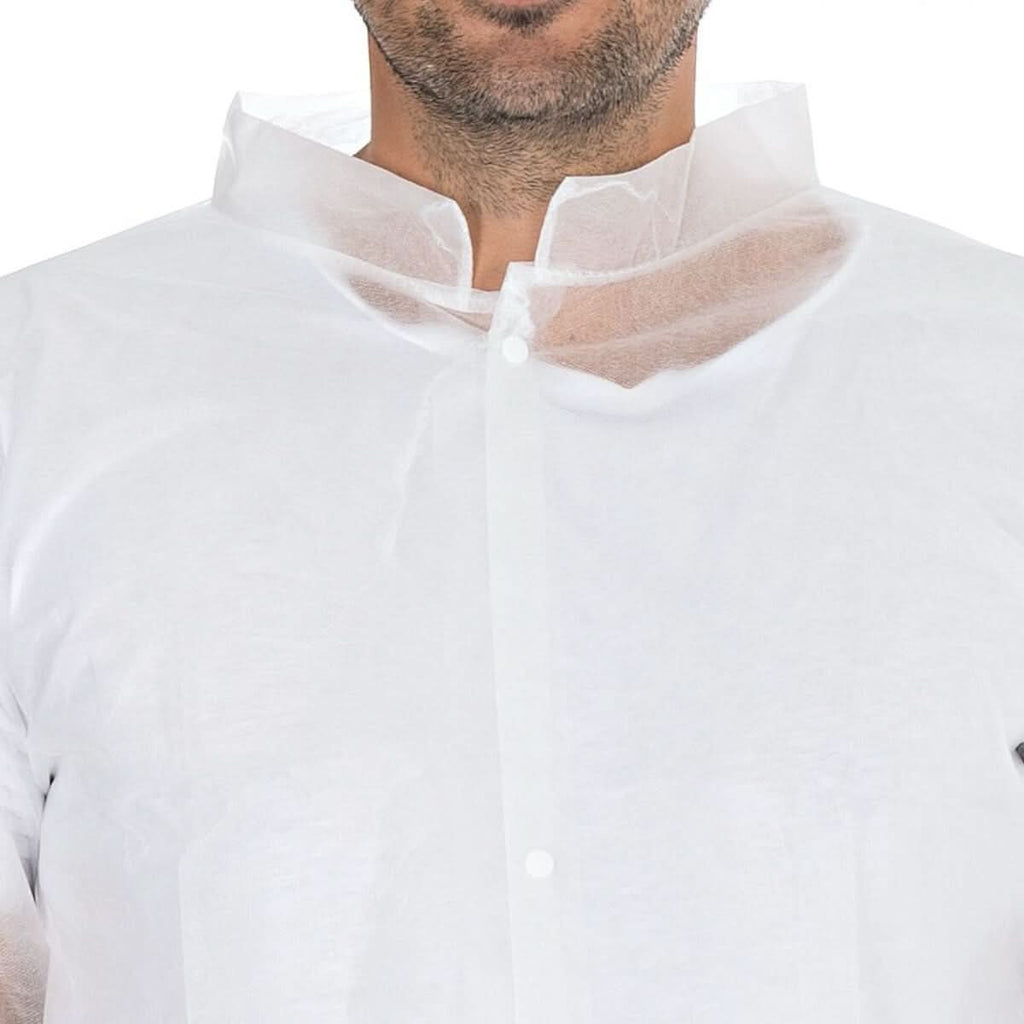 Besucherkittel Light mit Druckknöpfen PP-Vlies.
