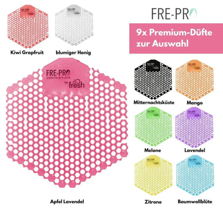 Pink hexagonaler fre-pro by go fresh fre-pro wave 3d urinaleinlage mit honigwabenmuster und mehreren duftoptionen
