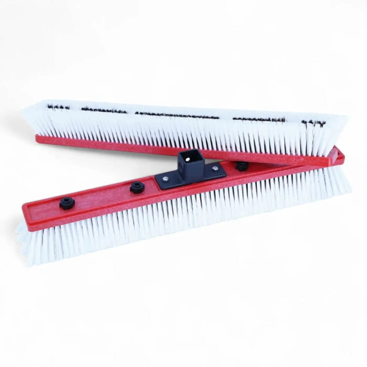 Gardiner bürste solar 45 cm roter kunststoff bodenbesen mit weißen borsten und schwarzer befestigung