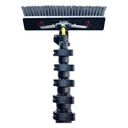 Schwarze verlängerbare reinigungsbürste mit dichten steifen borsten und hm carbon teleskopstange gardiner xtreme 47