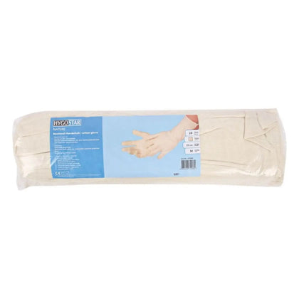 HYGOSTAR Baumwollhandschuhe Nature Long 12 Paar