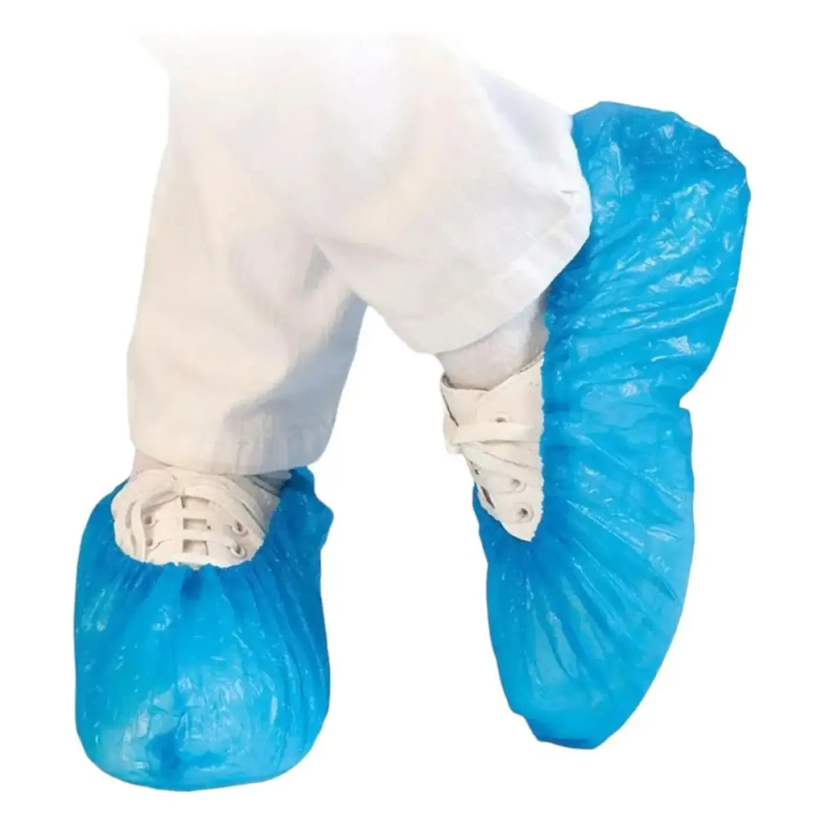 HygoStar überzieher überschuhe in leuchtendem blau aus extra starkem cpe schützen weiße sneaker wasserabweisend