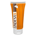 Orange-weiße tube lindesa professional hautschutzcreme mit bienenwachs für hand- und körperpflege