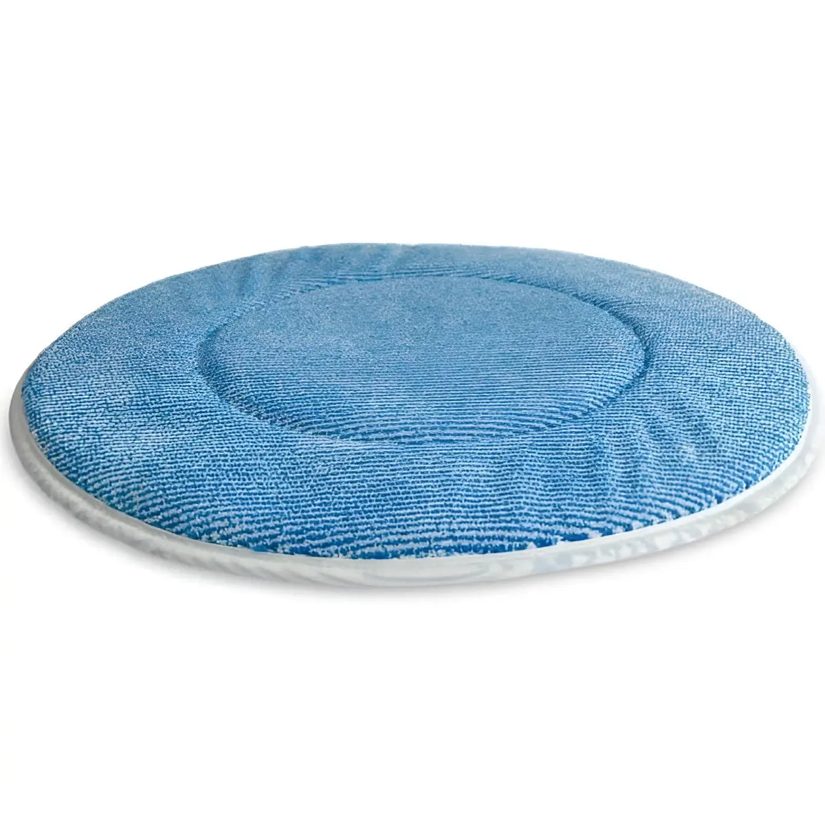 Mikrofaser pad 15 zoll maschinenpad mit blauem rundem mikrofaserkopf und weißer gummiertekante