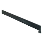 Schwarze aluminium-schiene mit abgerundetem ende und kleiner rundbefestigung für moerman dura-flex wischergummi