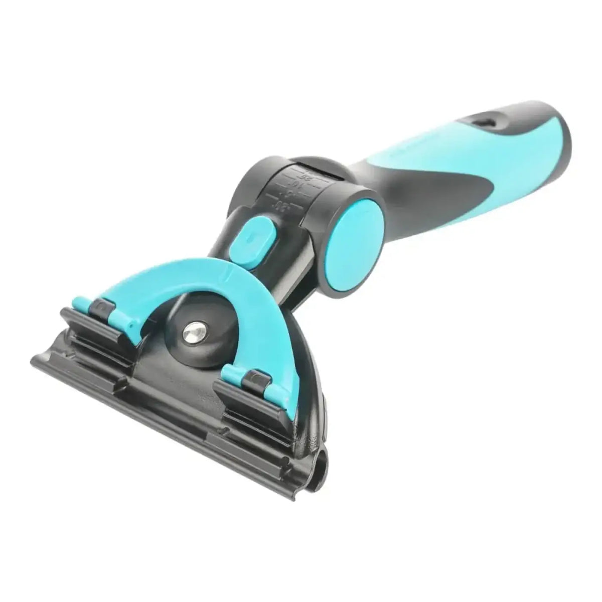 Moerman excelerator fensterwischer griff 2.0 schwarzes und türkisfarbenes plastikfensterreinigungswerkzeug mit verstellbarem kopf