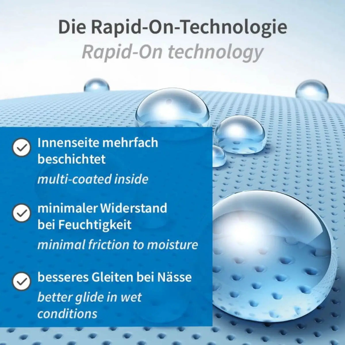 Blauer multi-beschichteter nitrilhandschuh mit perforierter oberfläche für minimalen reibung und besseren gleit bei nassen bedingungen