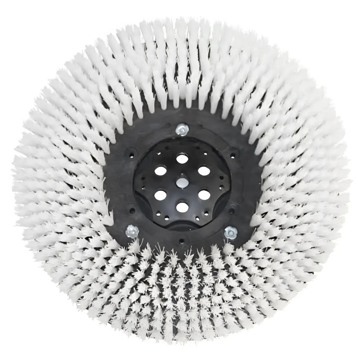 Weißes nylon schrubbteller bodenbürste 16 zoll 41 cm mit schwarzem zentralhub
