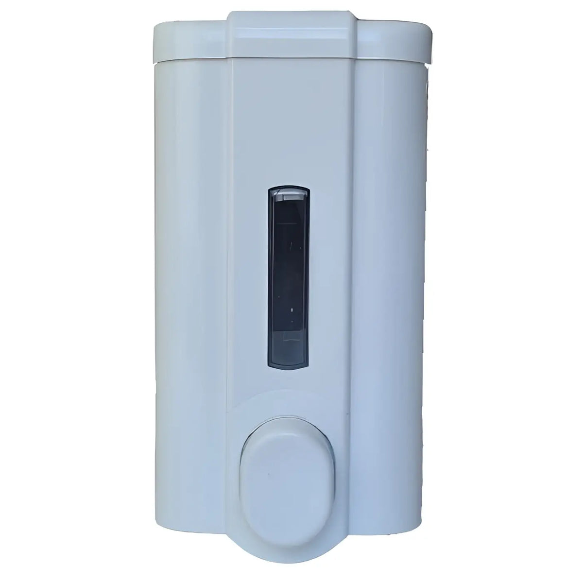 Weiß plastic wandseifenspender mit rechteckigem design und sichtfenster für nachfüllbaren 1 liter seifenspender