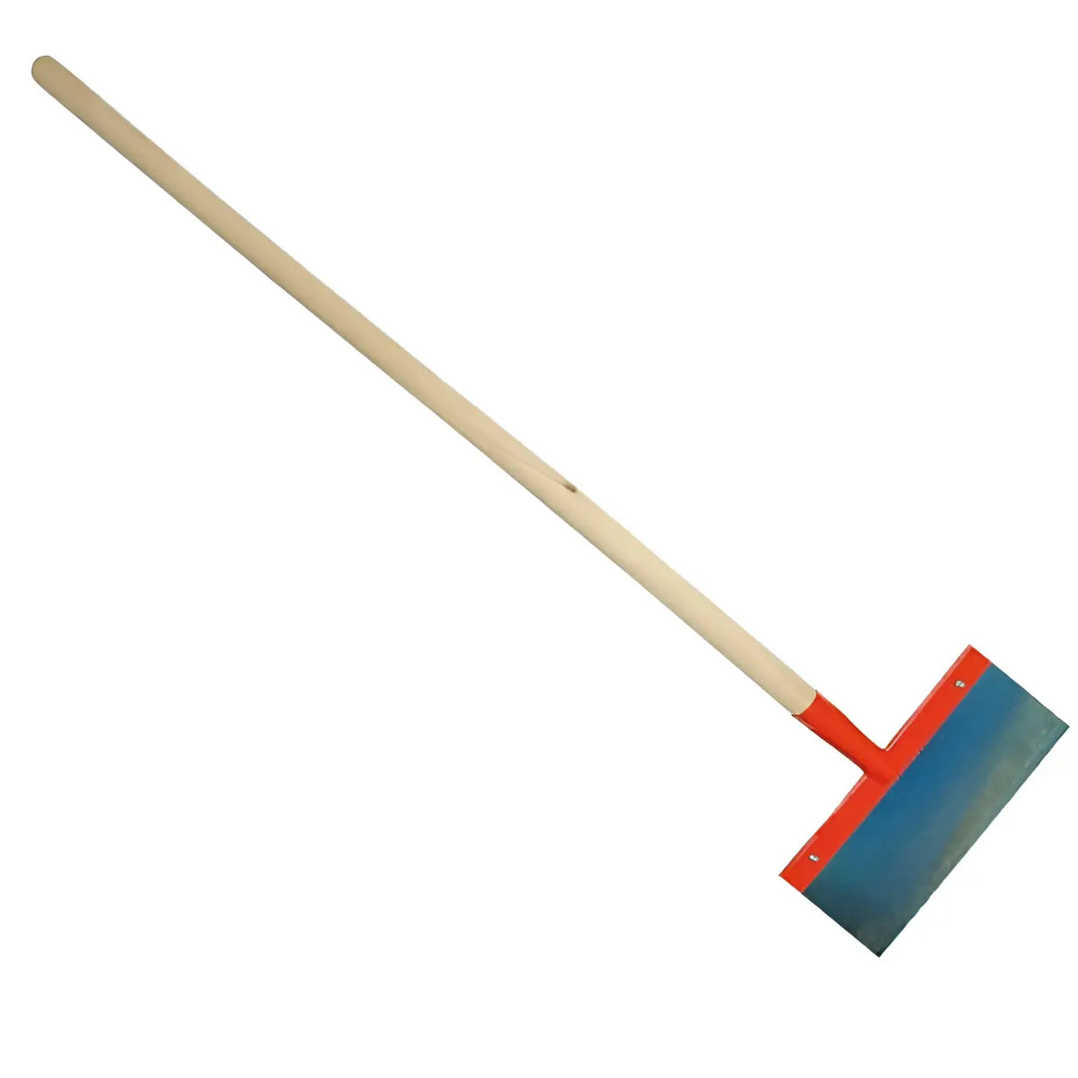 Sorex eis und schneescharre mit 30cm metallfederblatt rote rahmenblaue gummilippe und hellem holzgriff