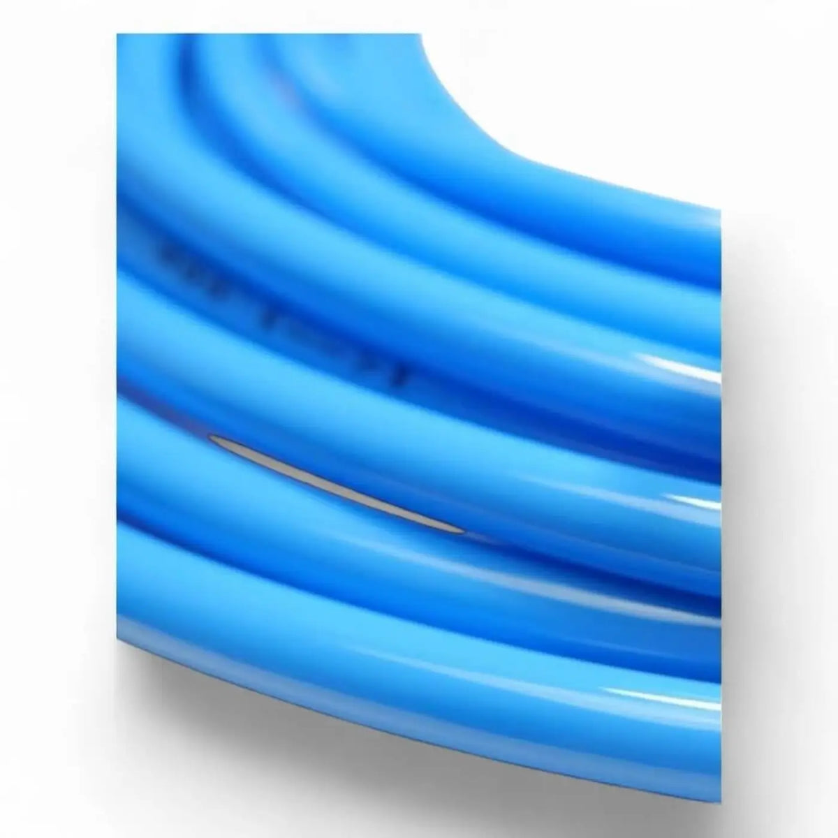 Coiled blaues teleskopstangenschlauch aus plastik mit glänzender oberfläche für professionelle anwendungen 50 meter