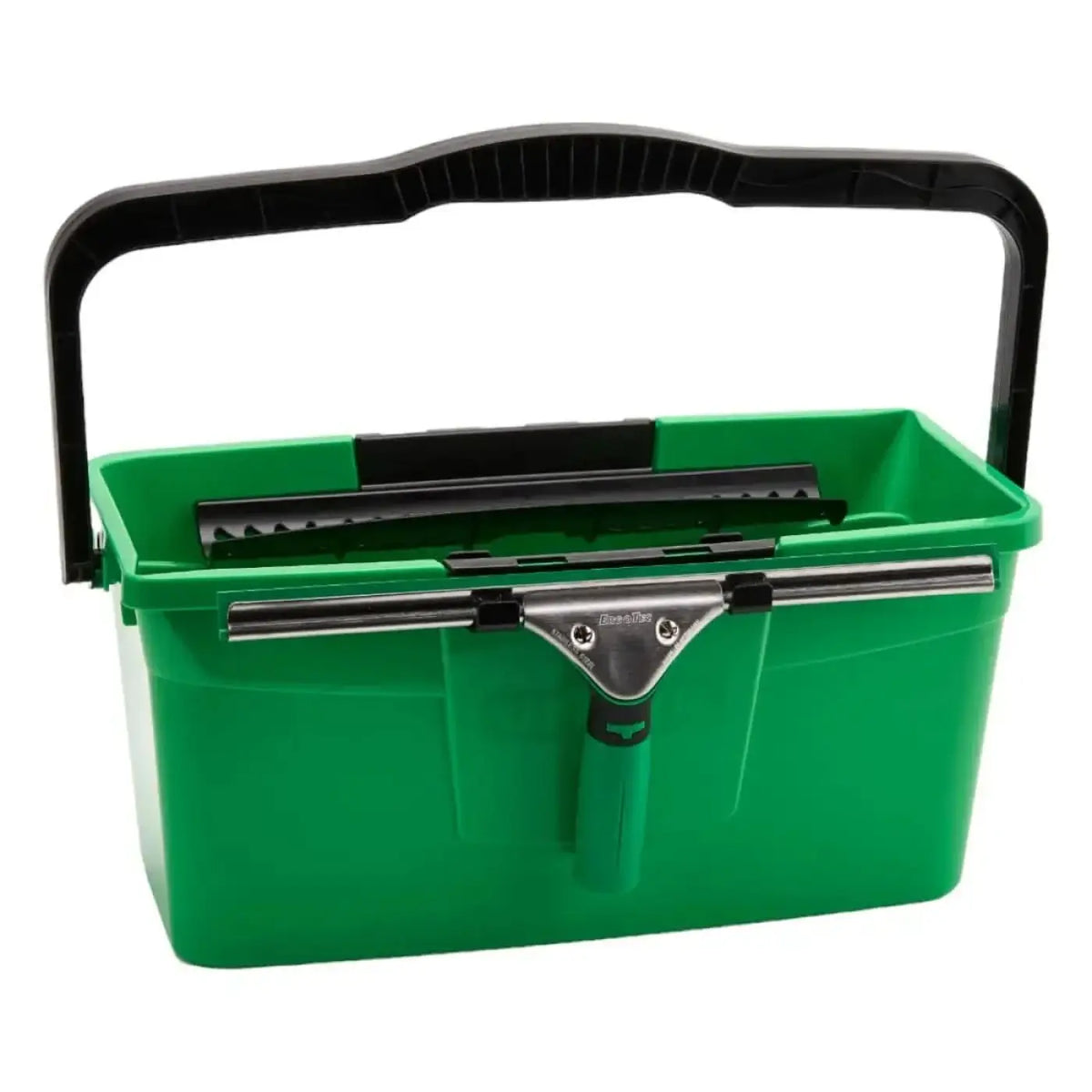 Unger 12 liter eimer qb12b grüner plastikschrubber mit schwarzem griff und silbernem metallrahmen
