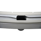 Silver metallic stoßfänger mit schwarzem rechteckigem ausschnitt und abgerundeten kanten im wetrok duomatic endurer 75 dosing
